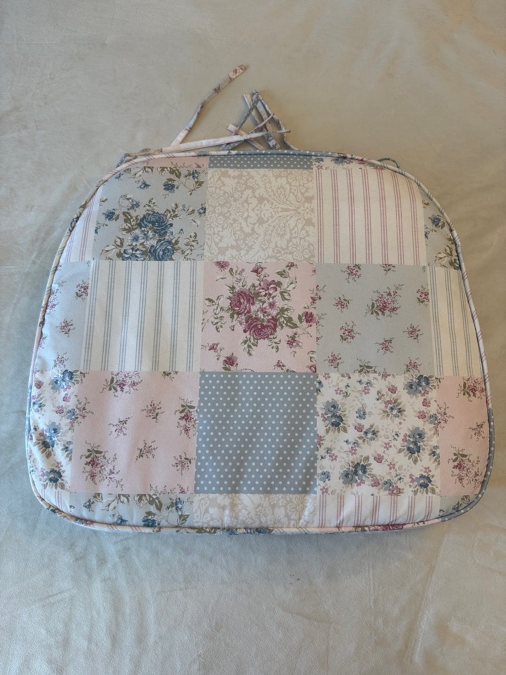 Shabby Chic Patchwork Floral Chair/Stool Cushions, set of 2